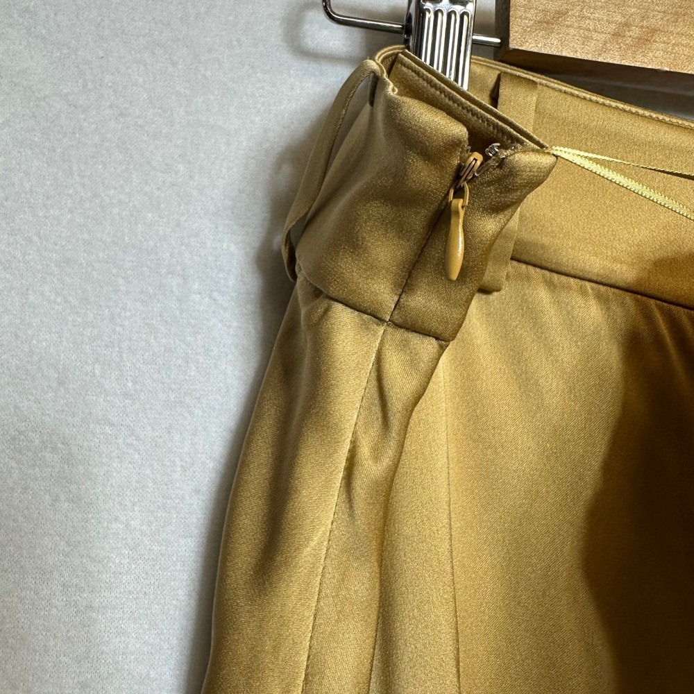 LILYSILK Silk Blend Culottes Sz 33 Gold asymmetrical Hem Wide Leg Palazzo Pants - Picture 5 of 14